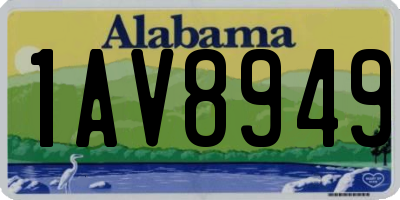 AL license plate 1AV8949