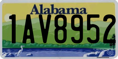 AL license plate 1AV8952