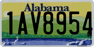 AL license plate 1AV8954