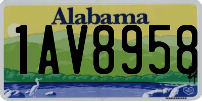 AL license plate 1AV8958