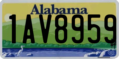 AL license plate 1AV8959