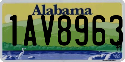 AL license plate 1AV8963