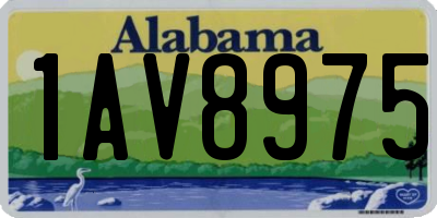 AL license plate 1AV8975