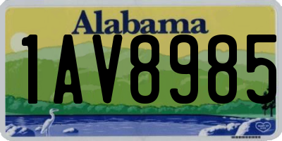 AL license plate 1AV8985