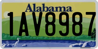 AL license plate 1AV8987