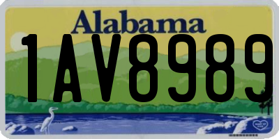 AL license plate 1AV8989