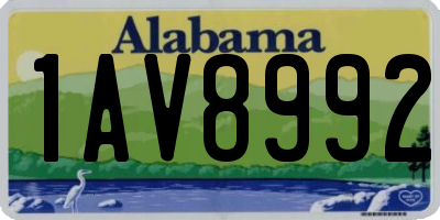 AL license plate 1AV8992