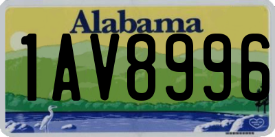 AL license plate 1AV8996