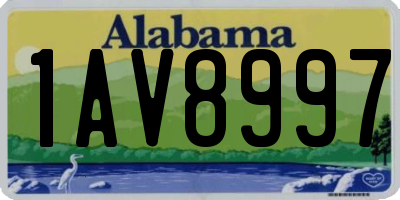 AL license plate 1AV8997