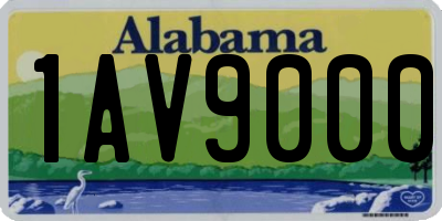 AL license plate 1AV9000