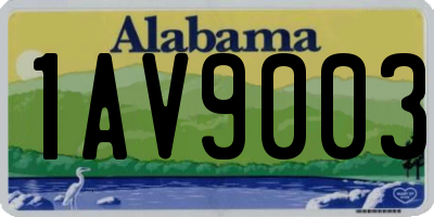 AL license plate 1AV9003