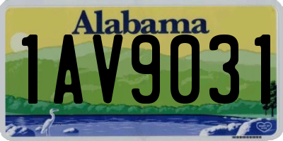 AL license plate 1AV9031