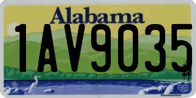 AL license plate 1AV9035