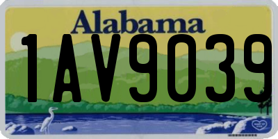 AL license plate 1AV9039