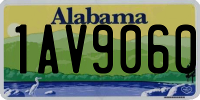 AL license plate 1AV9060