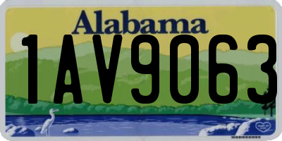 AL license plate 1AV9063