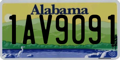 AL license plate 1AV9091