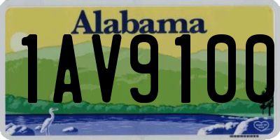 AL license plate 1AV9100