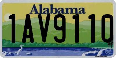 AL license plate 1AV9110