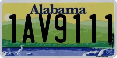 AL license plate 1AV9111