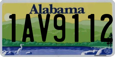 AL license plate 1AV9112