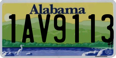 AL license plate 1AV9113