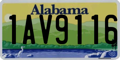 AL license plate 1AV9116