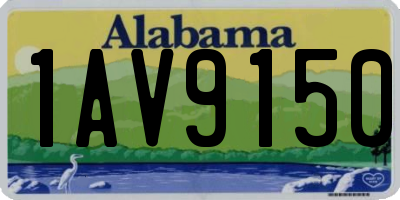 AL license plate 1AV9150