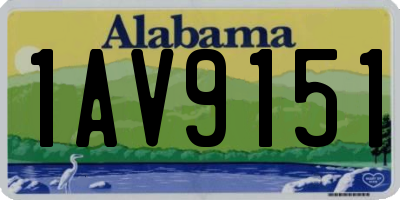 AL license plate 1AV9151