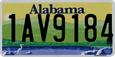 AL license plate 1AV9184