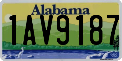 AL license plate 1AV9187