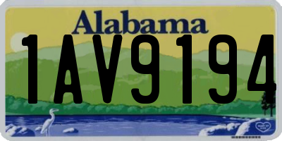 AL license plate 1AV9194