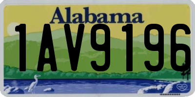 AL license plate 1AV9196