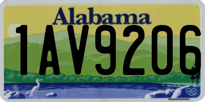 AL license plate 1AV9206