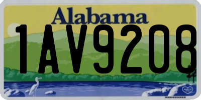 AL license plate 1AV9208