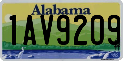 AL license plate 1AV9209