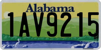 AL license plate 1AV9215