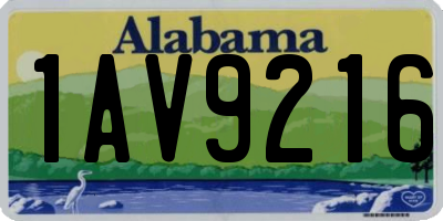 AL license plate 1AV9216