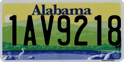 AL license plate 1AV9218