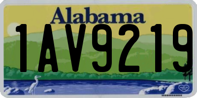 AL license plate 1AV9219