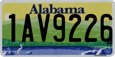 AL license plate 1AV9226