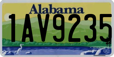 AL license plate 1AV9235