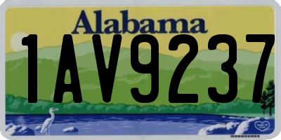 AL license plate 1AV9237