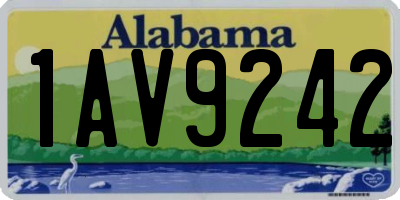 AL license plate 1AV9242