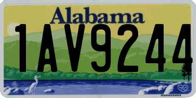 AL license plate 1AV9244