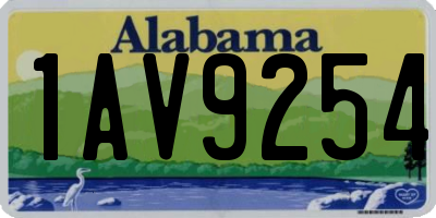 AL license plate 1AV9254