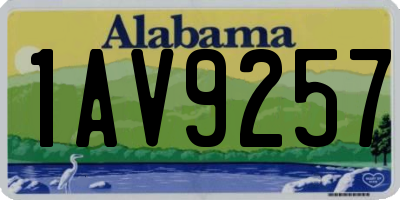 AL license plate 1AV9257