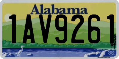 AL license plate 1AV9261