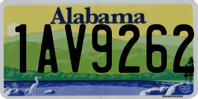 AL license plate 1AV9262