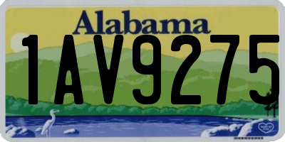 AL license plate 1AV9275